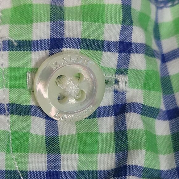 Polo Ralph Lauren Mens Shirt Size M Green Plaid Button Down Long Sleeve Ponyless - Picture 6 of 10